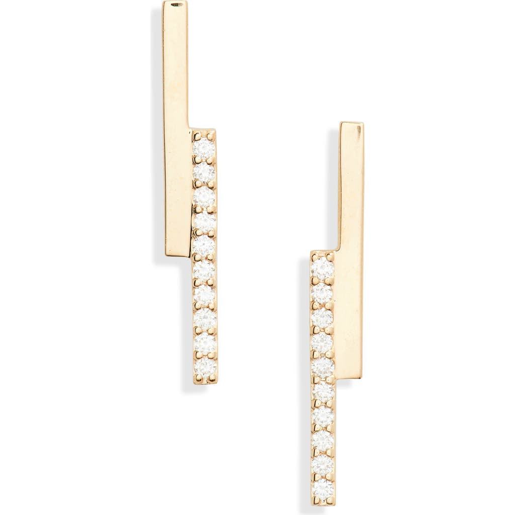LANA LANA DIAMOND BAR LINEAR EARRINGS