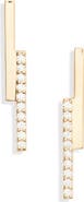 LANA 14K Gold Diamond Bar Linear Earrings