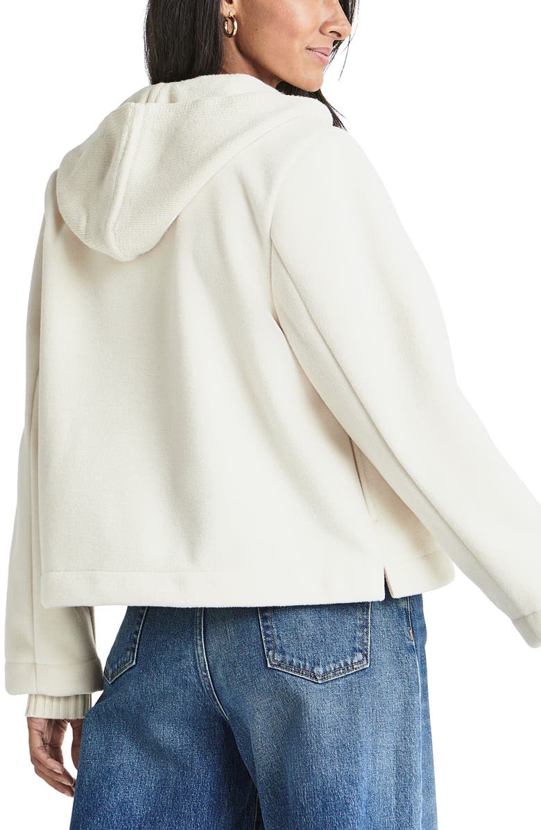 Splendid Jourdan Hooded Crop Knit Peacoat, Alternate, color,