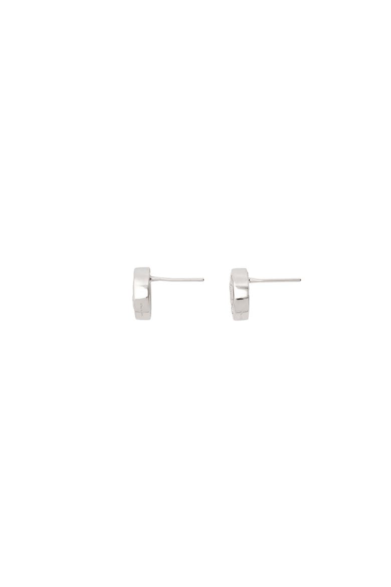Knight Coin Earrings, Alternate, color, Silver/black