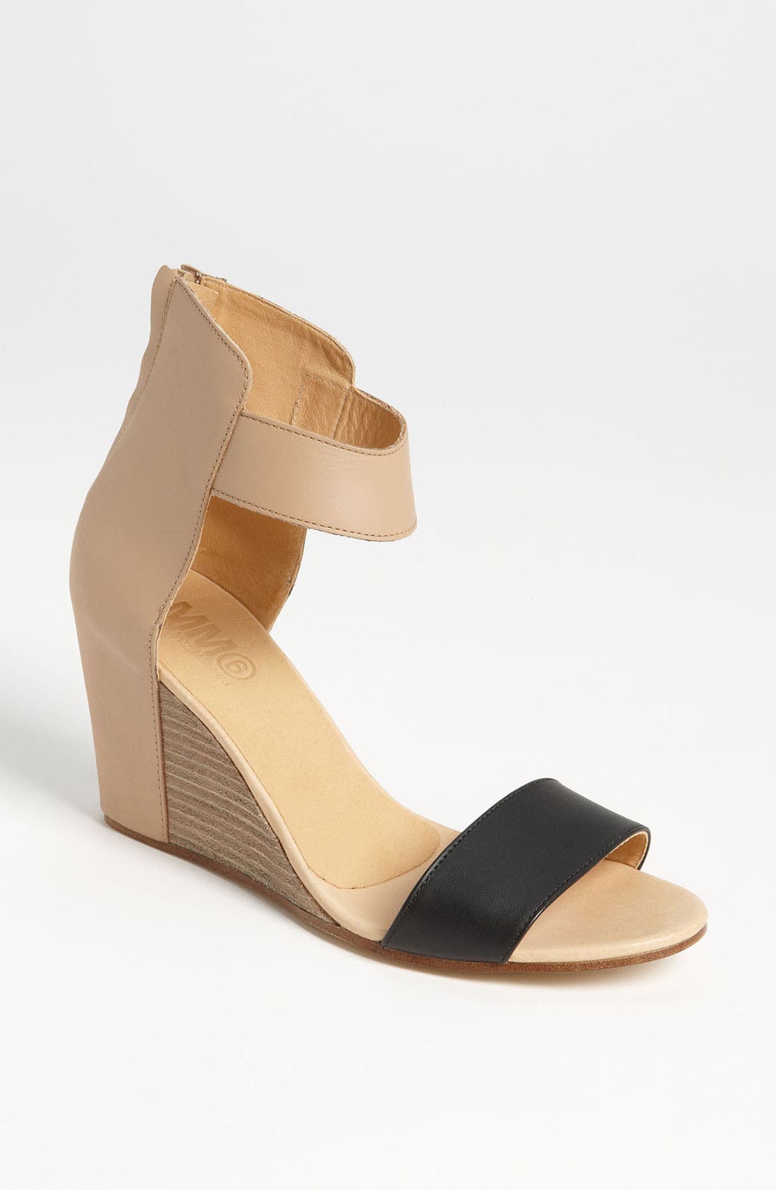 MM6 Maison Margiela Two Tone Wedge Sandal, Main, color, 