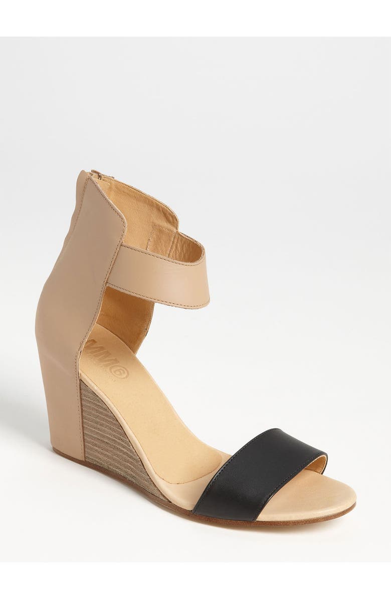 MM6 Maison Margiela Two Tone Wedge Sandal, Main, color,