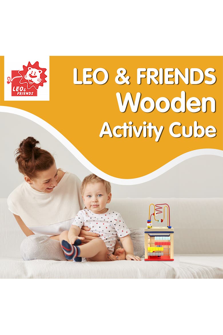 Wooden Activity Toy for 1, 2 Year-Old-Girls, Alternate, color, Red