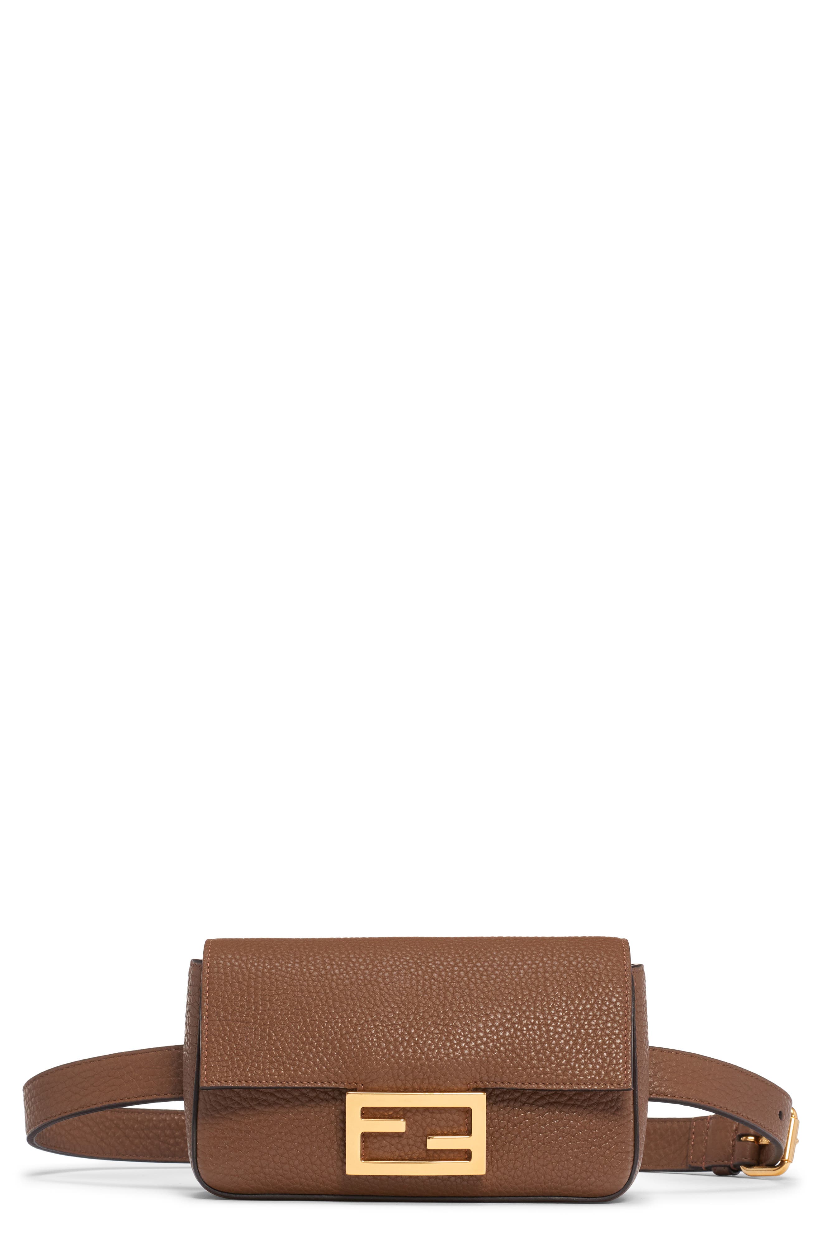 Fendi Leather Belt Bag, Main, color, 
