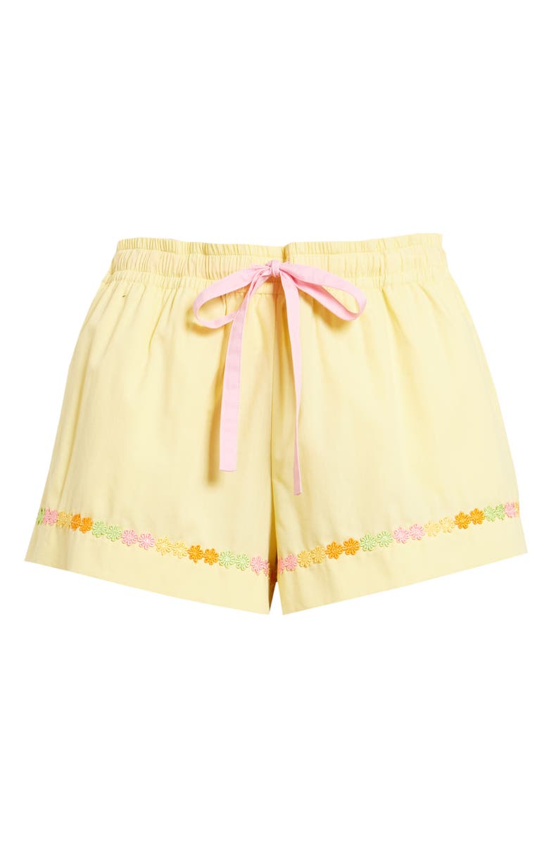 ban.do Daisy Chain Sleep Shorts, Main, color, Yellow
