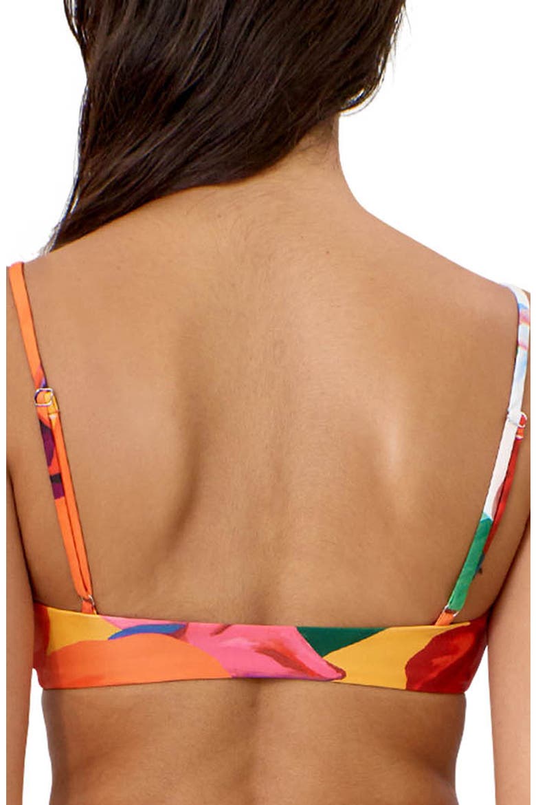 Carla Tie Front Bikini Top, Alternate, color, MULTI
