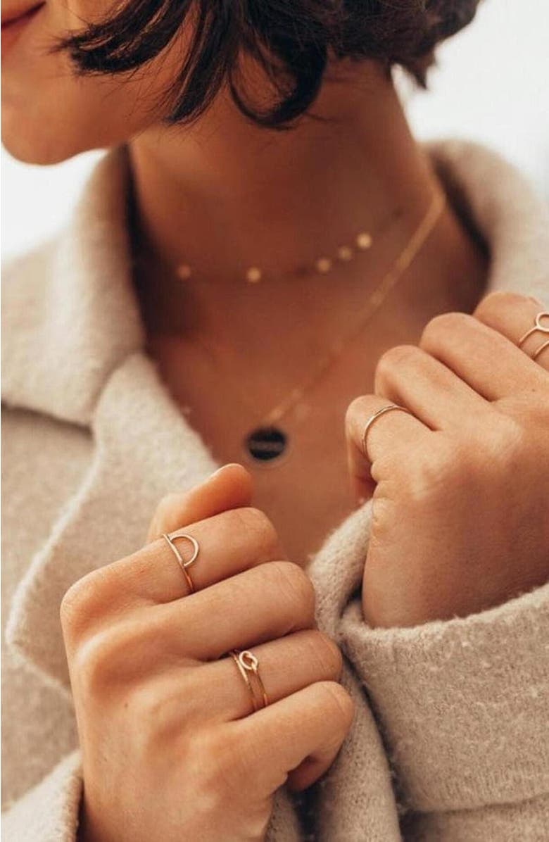 MADE BY MARY Knot Ring, Alternate, color, Gold Filled