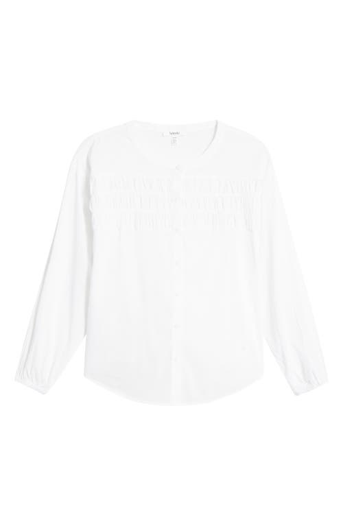 Splendid Katerina Shirred Top In White