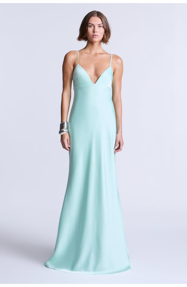 BCBG Maxazria Faith Gown, Main, color, Fair Aqua