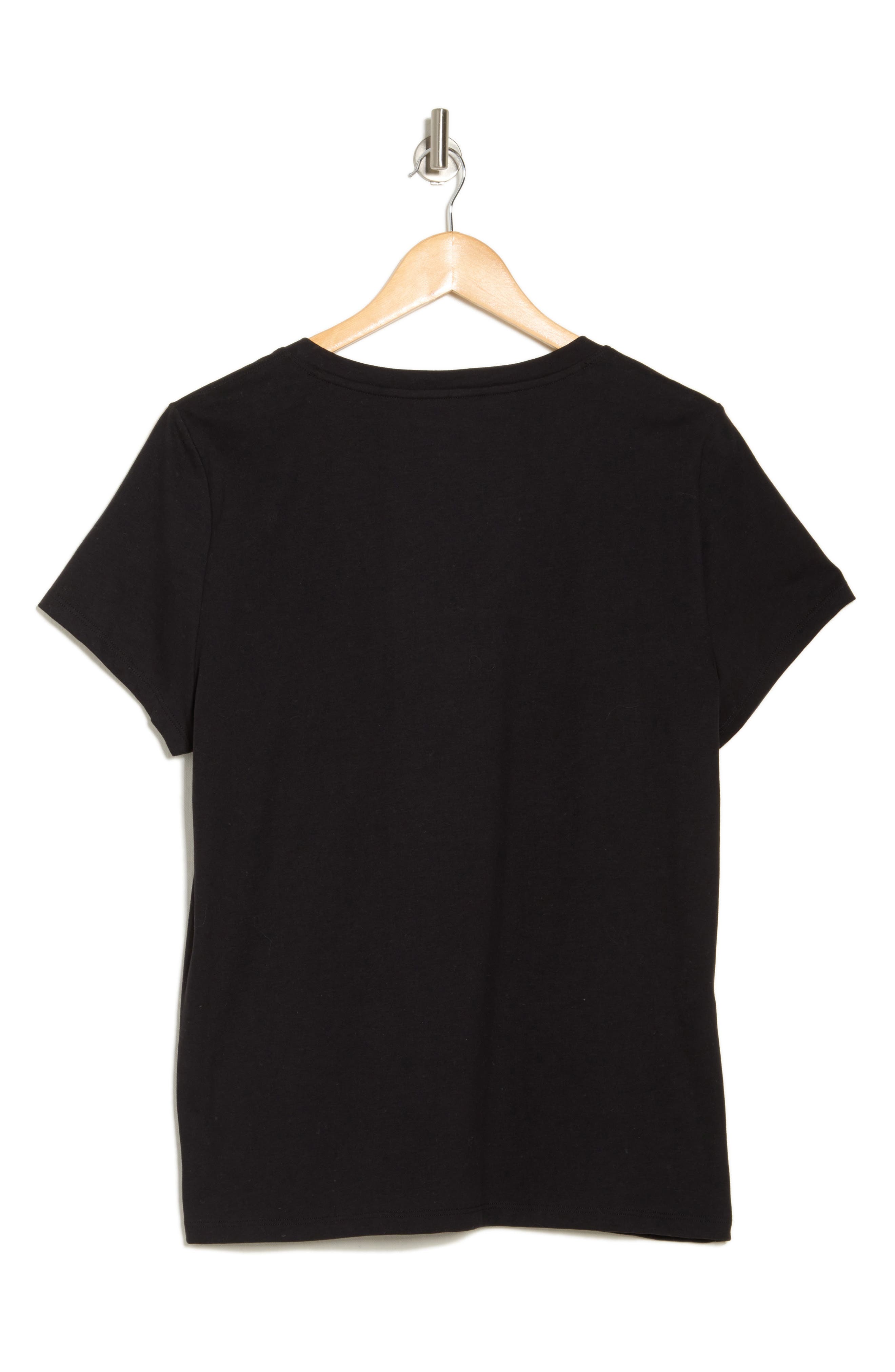 Embroidered Logo V-Neck T-Shirt - image 2