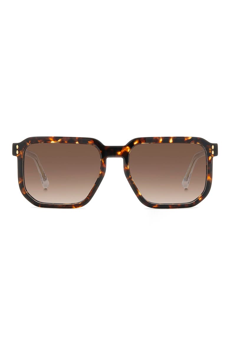 55mm Square Sunglasses, Main, color, HAVANA