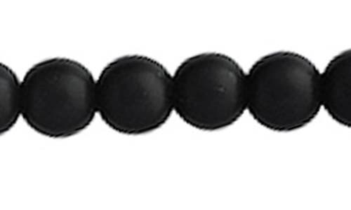 Hmy Jewelry Black Lava Beaded Rosary Necklace In Multi
