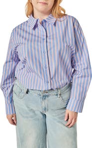 English Factory Striped Cotton Shirt