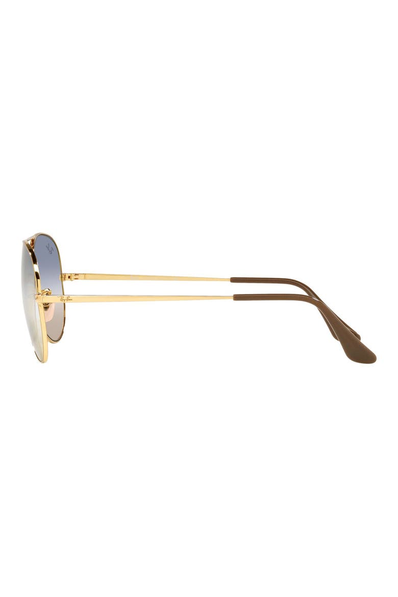 Aviator Metal II 62mm Gradient Oversize Pilot Sunglasses, Alternate, color, ARISTA/ CLEAR BLUE