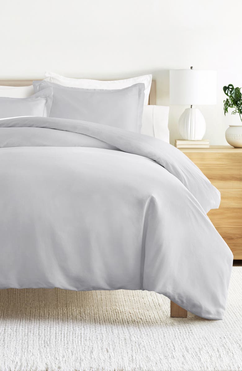 HOMESPUN Vintage Washed Cotton Duvet Cover & Sham Set, Alternate, color, Light Gray