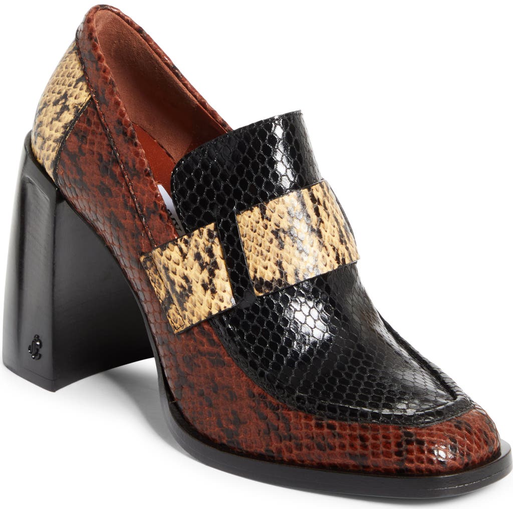 Jimmy Choo Tylor 95 Snake-effect Leather Loafer Pumps In Multi
