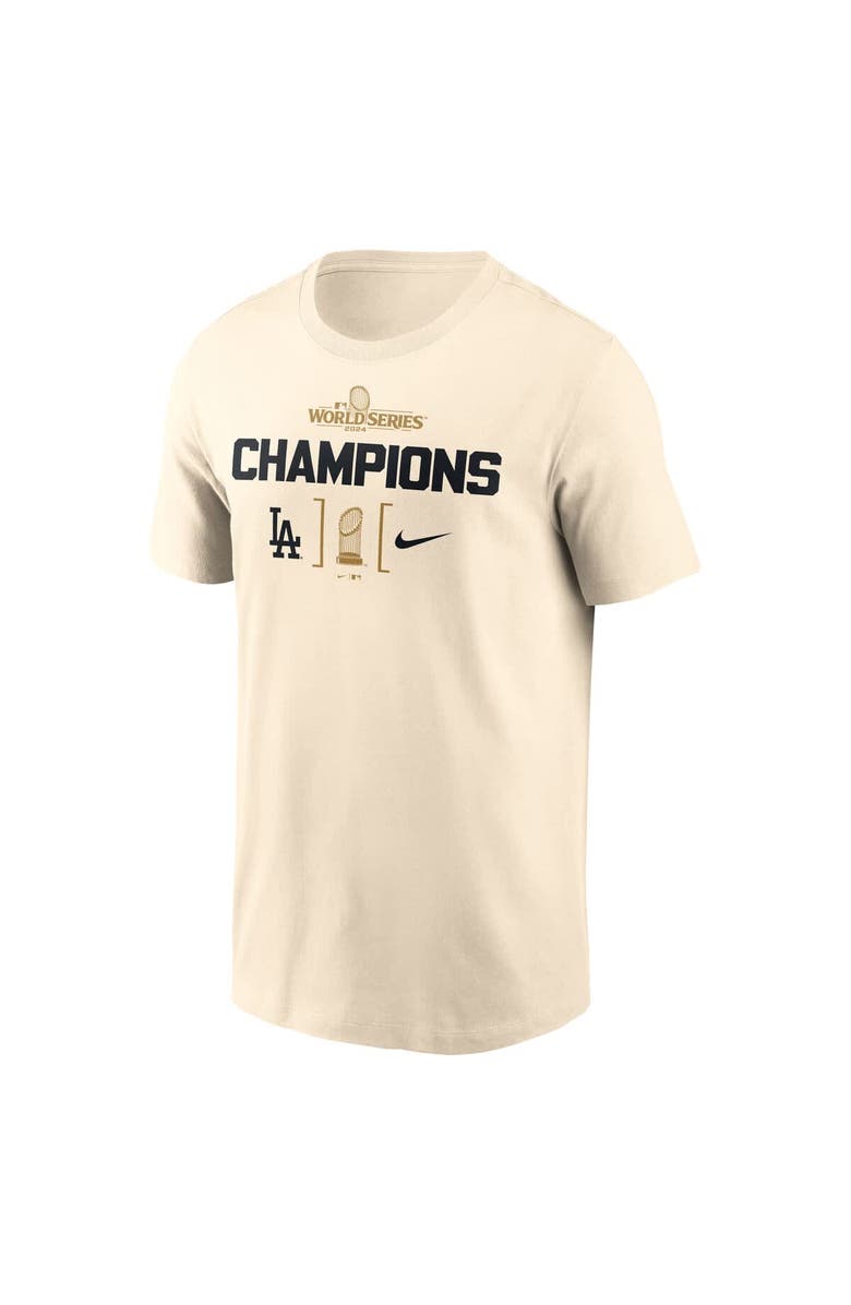 Nike Men's Nike Cream Los Angeles Dodgers 2024 World Series Champions  Trophy T-Shirt, Alternate, color, 