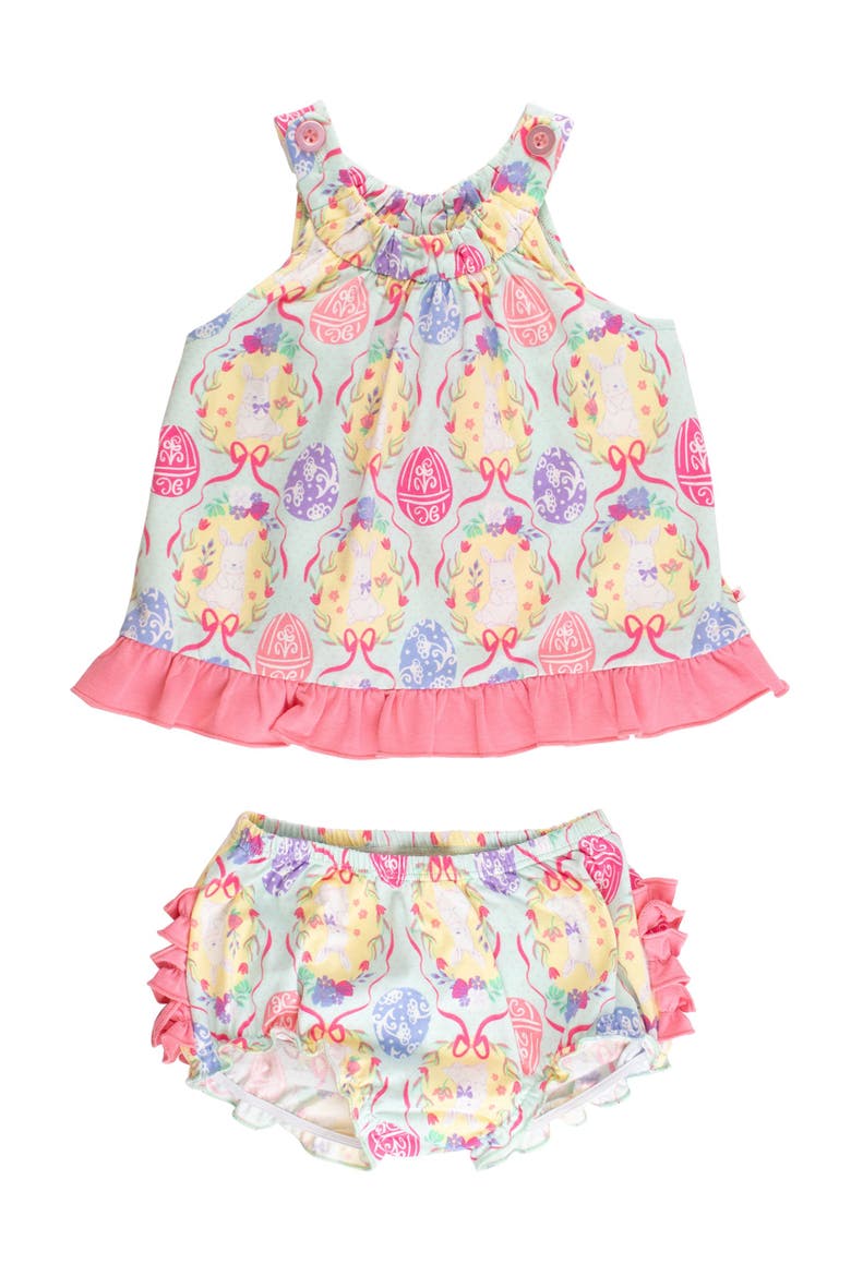 Knit Swing Top and Bloomer Set, Main, color, Bunnies in Bloom