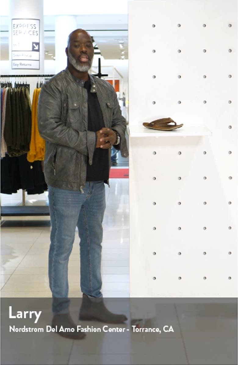 'Nui' Leather Flip Flop, sales video thumbnail