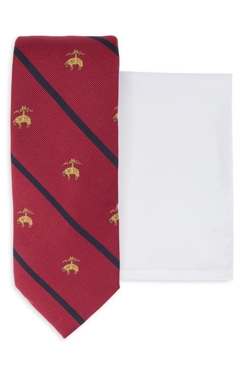 Silk Blend Tie and Pocket Square Set