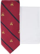 Brooks Brothers Silk Blend Tie and Pocket Square Set