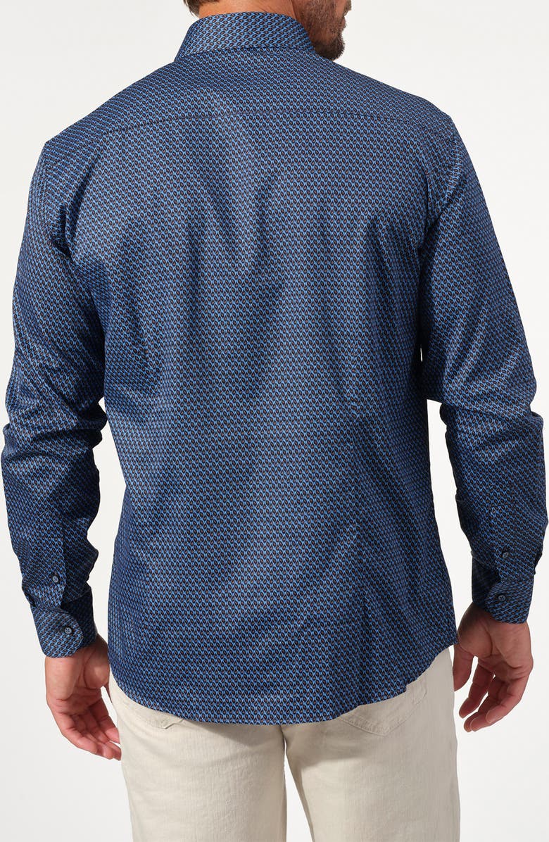 STUDIO GARNET LOS ANGELES Geo Print Cotton Button-Up Shirt, Alternate, color,