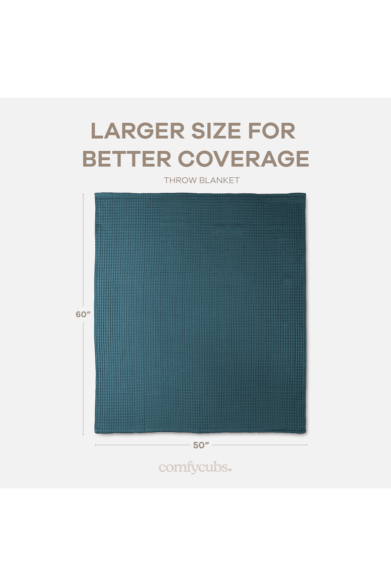 Adult Waffle Blanket, Alternate, color, Neptune