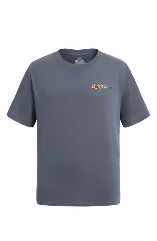 Quiksilver Kids' Quik Glare Cotton Graphic T-shirt In Blue