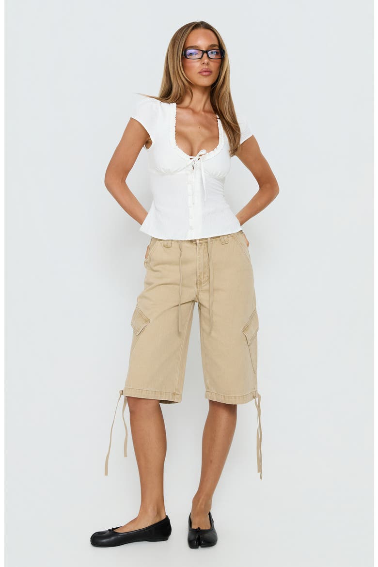 Kalysa Ruffle Cap Sleeve Top, Alternate, color, WHITE