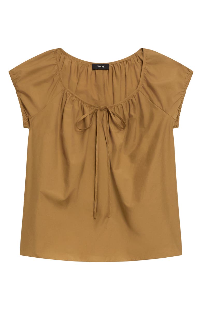 Theory Easy Tie Woven Shirt, Alternate, color, Bronze