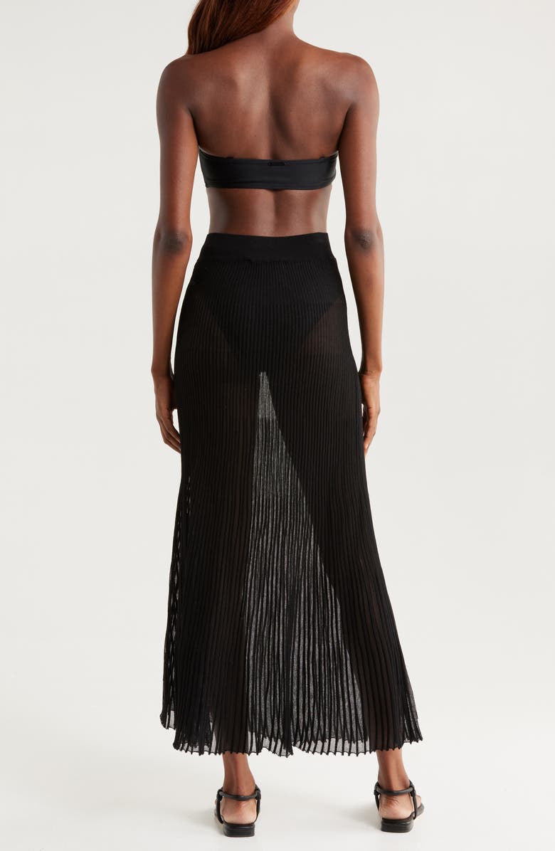 Solid & Striped The Theresa Semisheer Cover-Up Maxi Skirt, Alternate, color, Noir