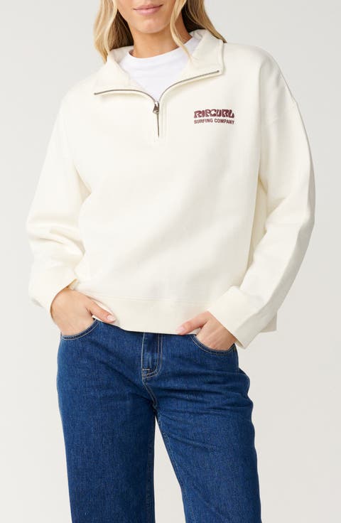 Surf Puff Logo Quarter Zip Sweatshirt