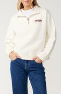 Rip Curl Surf Puff Logo Quarter Zip Sweatshirt