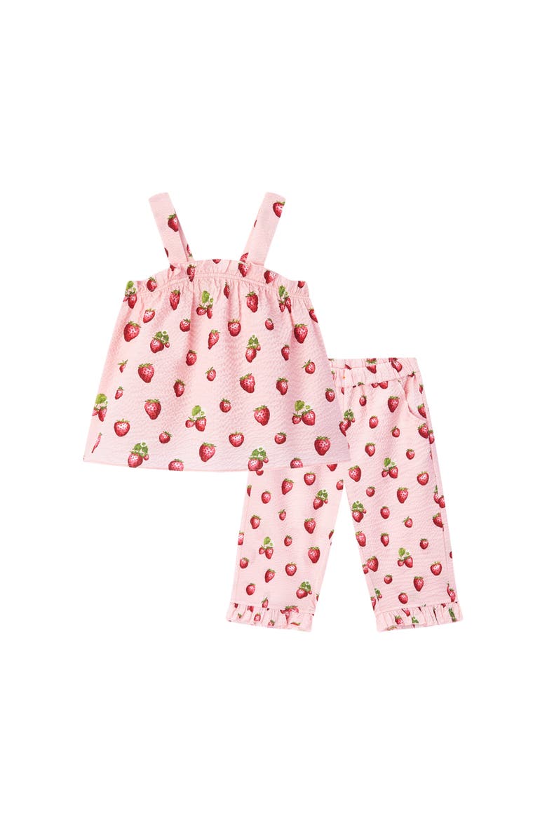 Ruffle Tank and Pant Set, Main, color, Strawberry