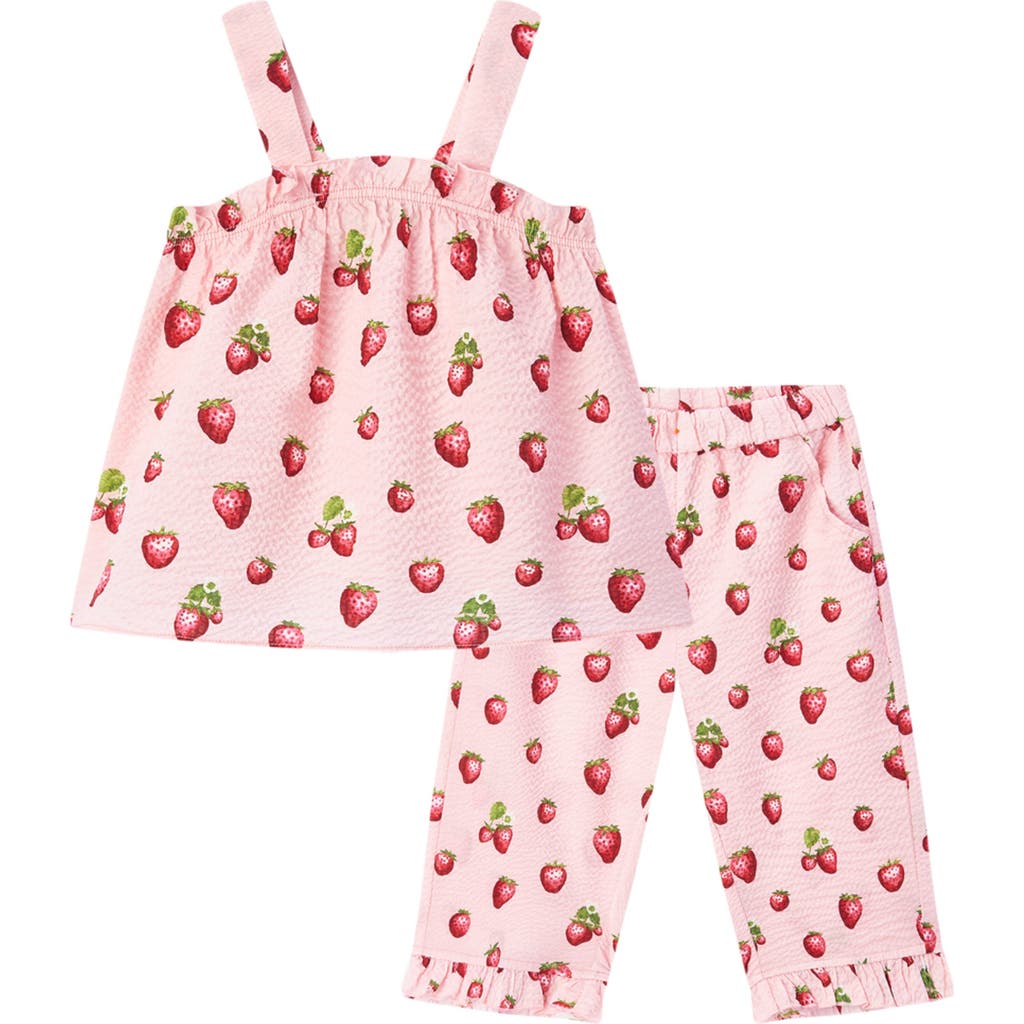 Milkbarn Ruffle Tank And Pant Set In Red