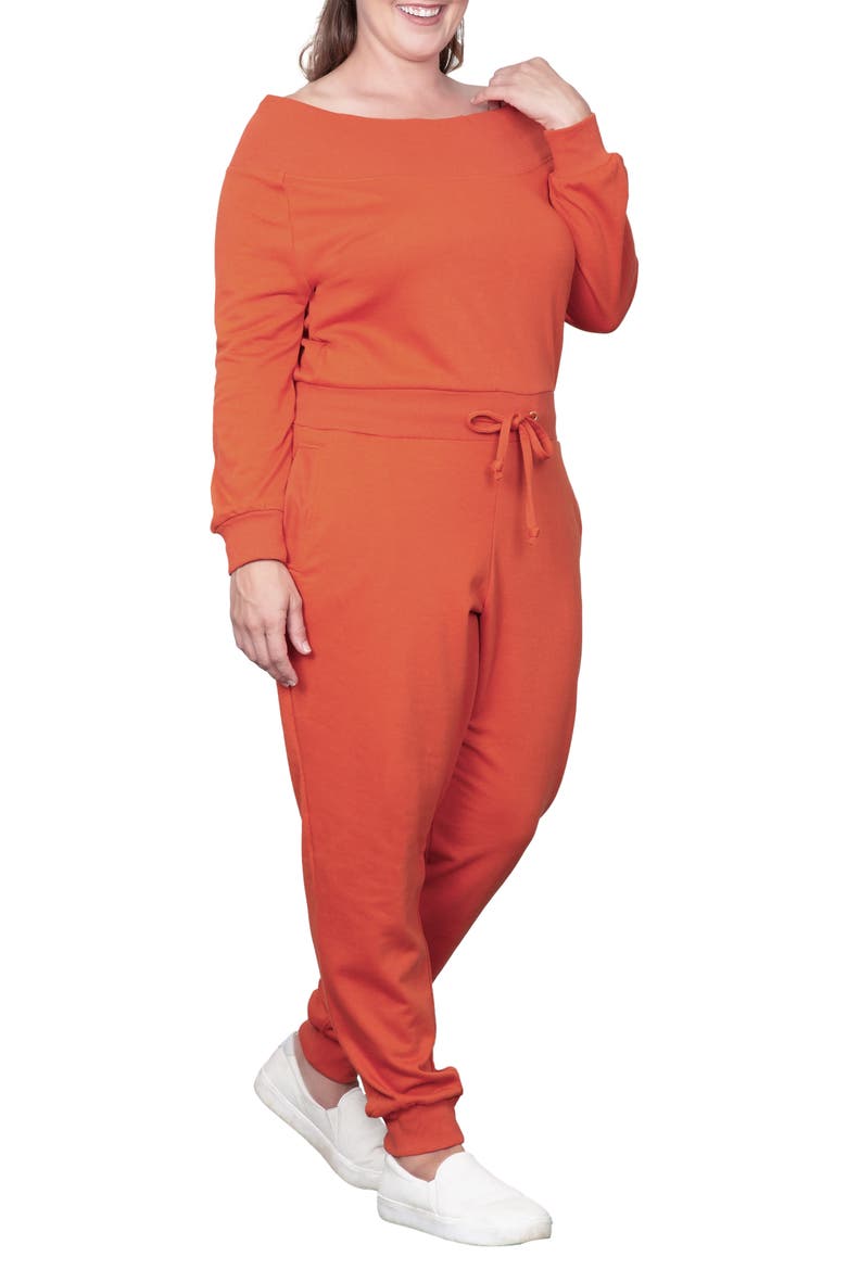Off-the-Shoulder Jumpsuit, Alternate, color, PAPRIKA