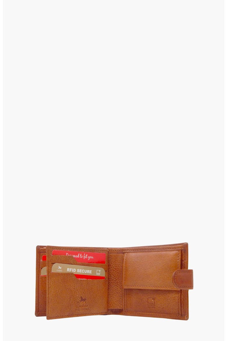 Gentleman Bifold Leather Wallet 516, Alternate, color, Camel Brown