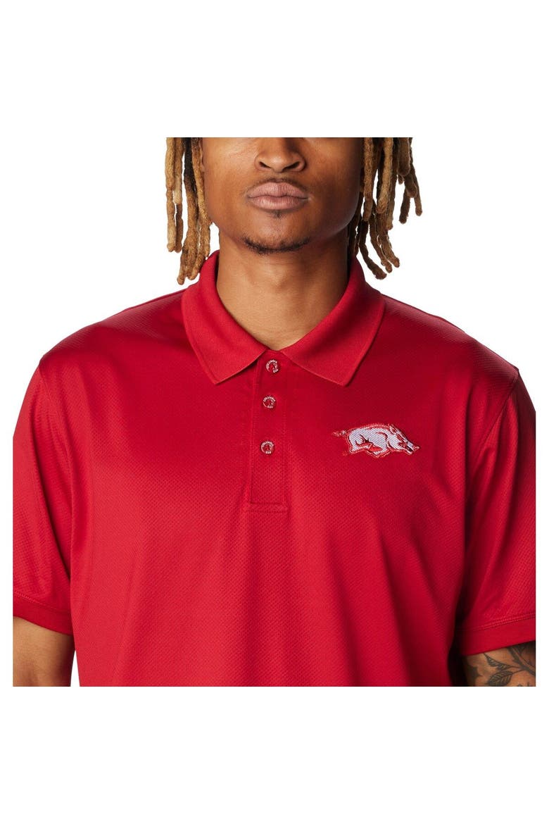 Men's Columbia Cardinal Arkansas Razorbacks PFG Tamiami Omni-Shade Polo, Alternate, color, Cardinal