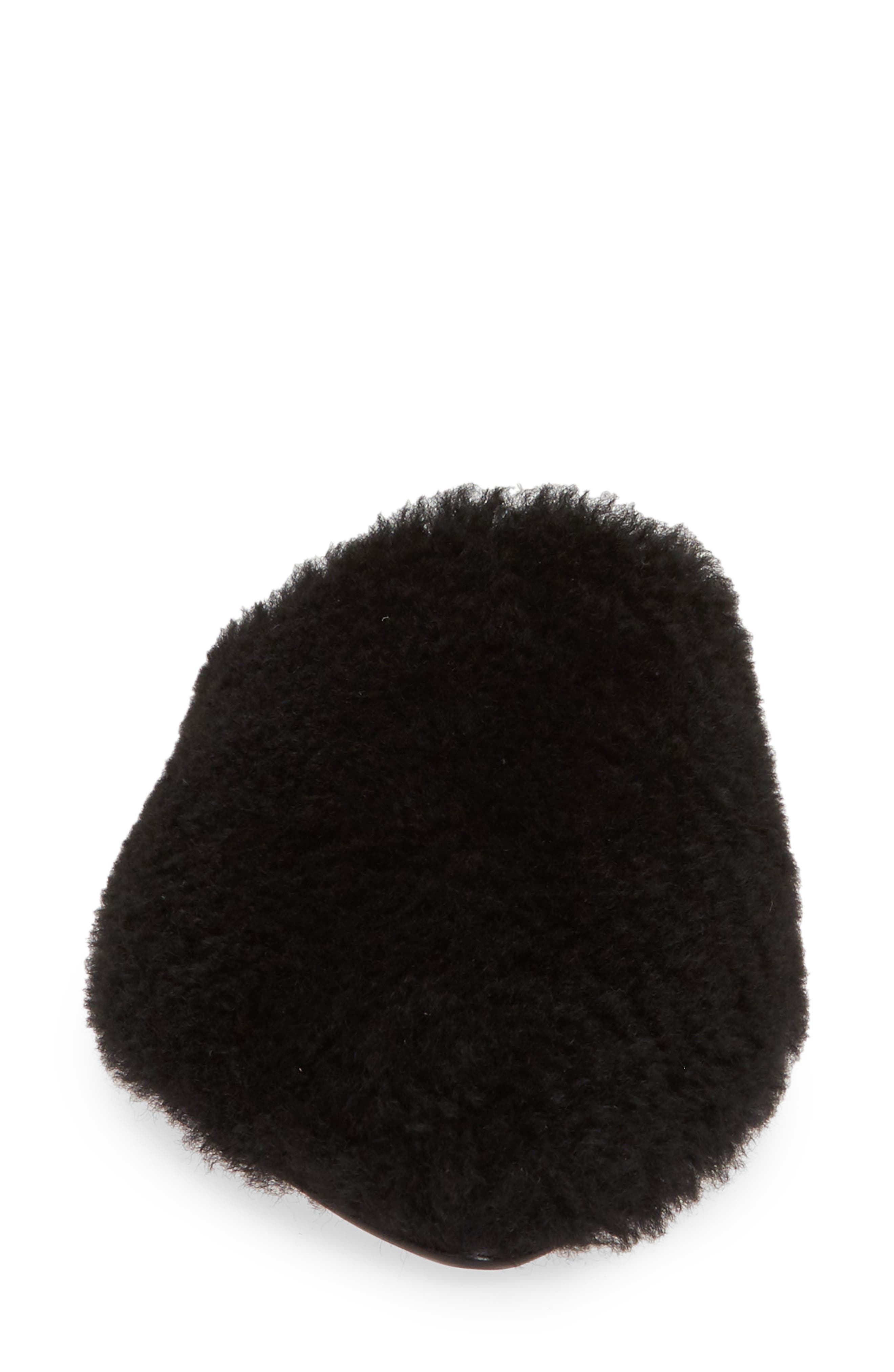 Genuine Shearling Mule, Alternate, color, BLACK