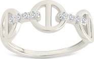 Sterling Forever Felicia Cubic Zirconia Chain Ring