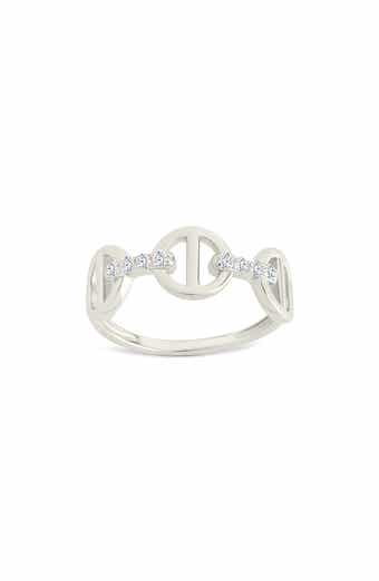 Sterling Forever Felicia Cubic Zirconia Chain Ring