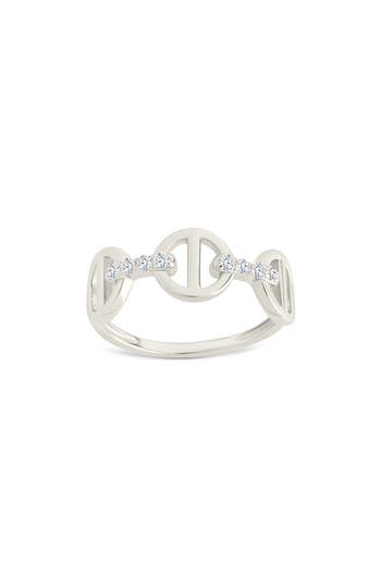 Sterling Forever Felicia Cubic Zirconia Chain Ring