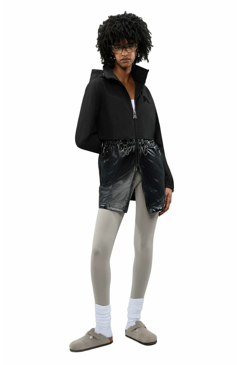 Women's Valmenier Raincoat with Retractable Hood, Alternate, color, Black