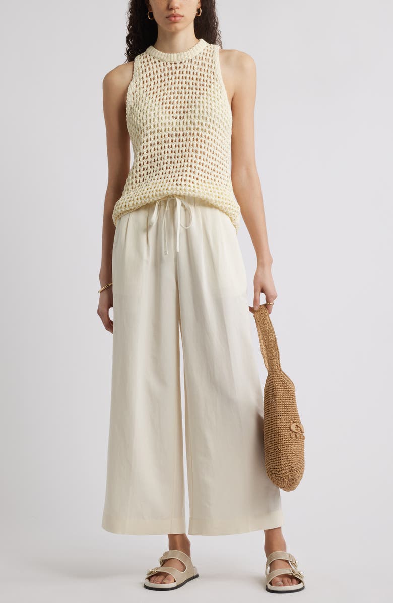 Nordstrom Open Knit Sleeveless Sweater, Alternate, color, Yellow Pale