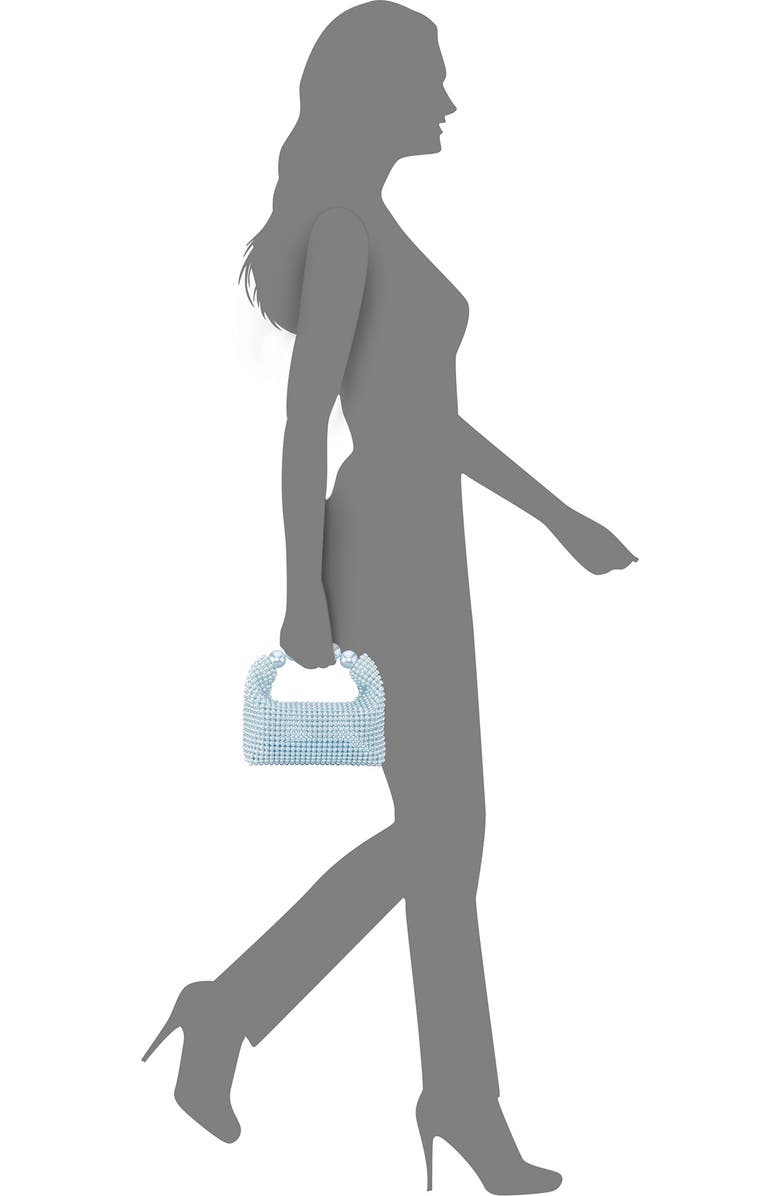 Nina Kiki Faux Pearl To Handle Bag, Alternate, color, Icy Blue