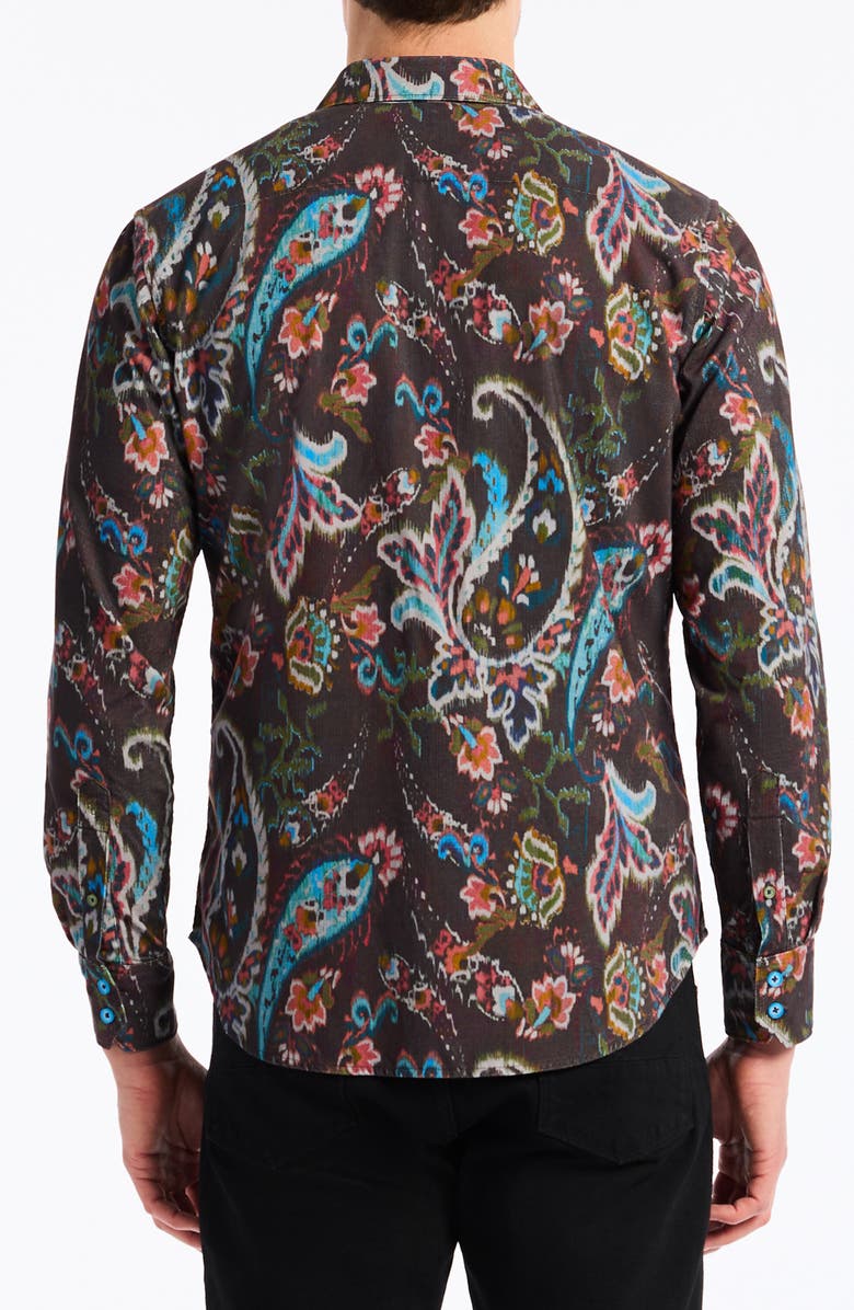 Robert Graham Montage Paisley Button-Up Shirt, Alternate, color, Black Multi