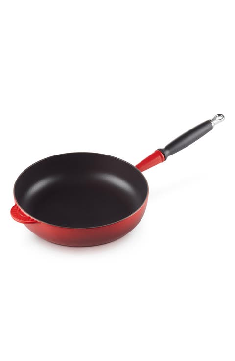 Enameled Cast Iron Fry Pan with Phenolic Handle