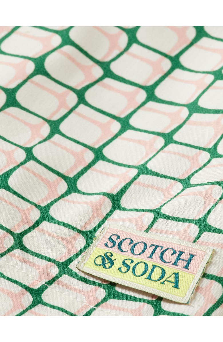 Scotch & Soda Kids' Geo Print Drawstring Shorts, Alternate, color, Doubles Net