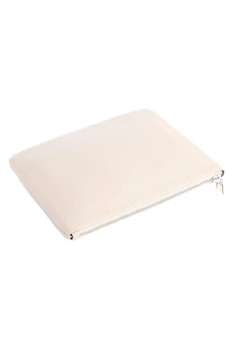 Leather Zip Travel Pouch, Alternate, color, TAUPE