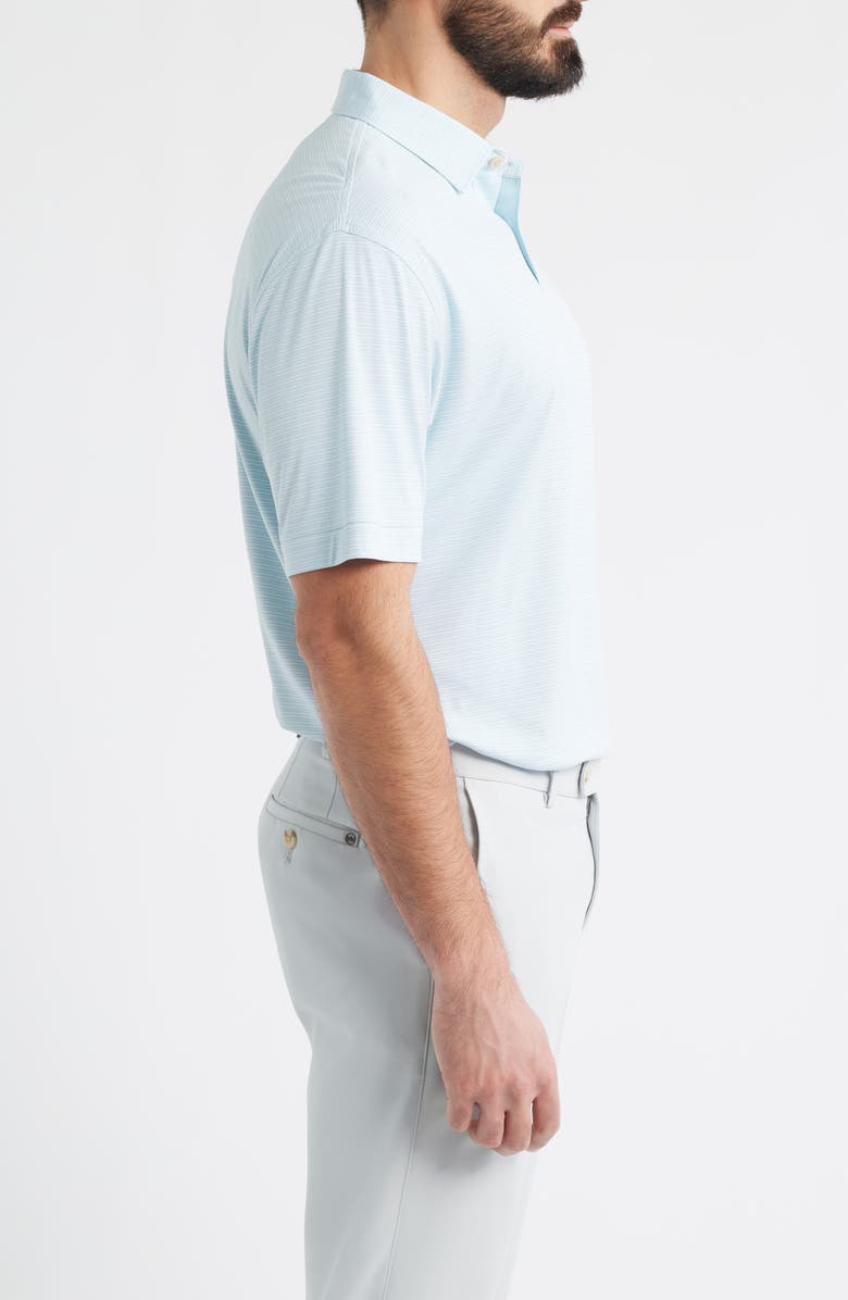 Peter Millar Featherweight Trading Stripe Performance Polo, Alternate, color, Seaflower